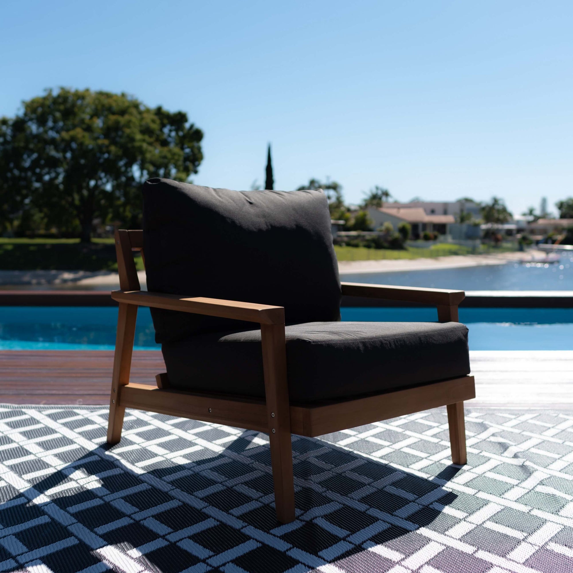 best-outdoor-furniture-Peru Teak Single Sofa - Outdoor Lounge Setting
