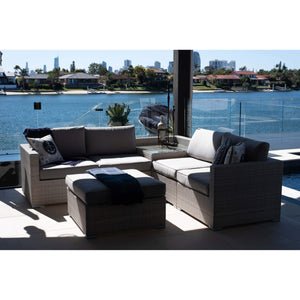 best-outdoor-furniture-Cuban 6pce Modular - Outdoor Lounge Setting (Bone)