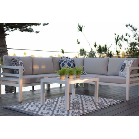 Jersey Modular 4pce - White - Outdoor Lounge Setting
