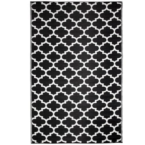 Tangier Black and WHITE - Outdoor Rug