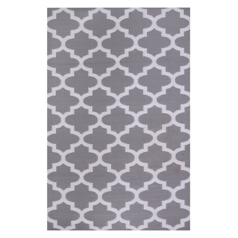 Tangier Grey and WHITE - Outdoor Rug