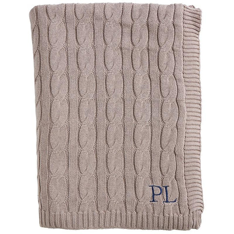 Throw - Paloma Cable Knit Sand (130 x 170)